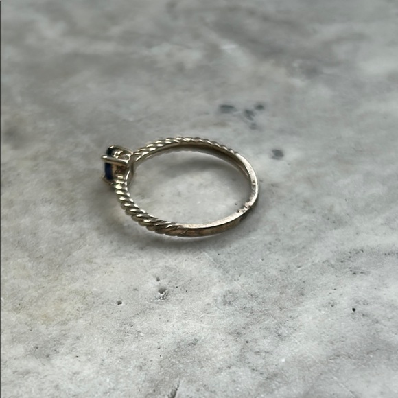 Vintage Sapphire Rope Design Ring, Size 6, Simulated Sapphire, 1970-1980’s Ring - Picture 7 of 10